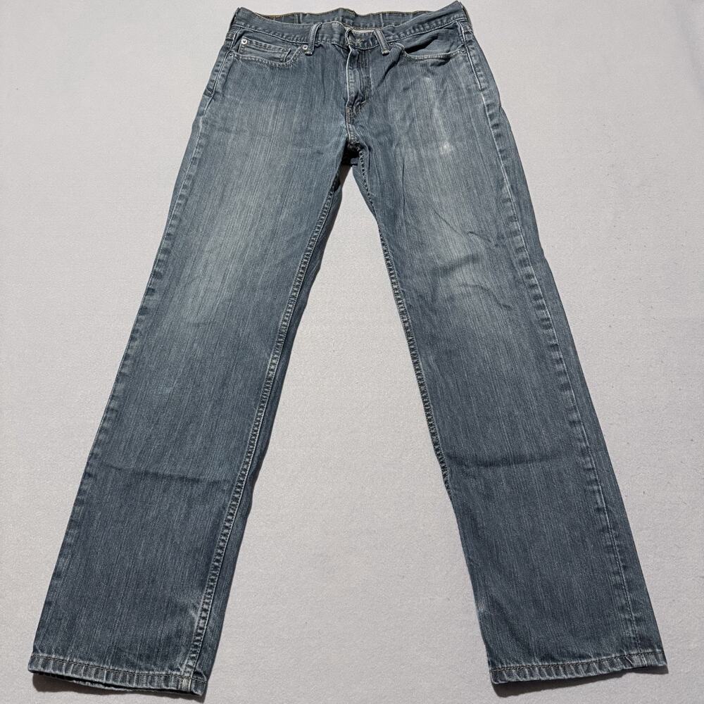 Levi's 514 Straight Leg Jeans Men's Blue Denim Low Rise Classic Zip Fly - 33x32